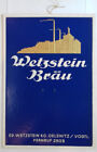 Kalender Wetzstein-Bräu Oelsnitz/Vogtland - Pappschild - Reklame Brauerei