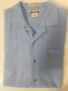 Columbia River Lodge men's XL cotton blend medium blue floral weave - Picture 1 of 5