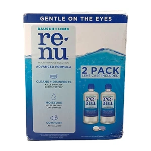 Bausch+Lomb RE’NU Advanced Formula Soluzione Multiuso e Custodia per Lenti - Confezione da 2 - Foto 1 di 4