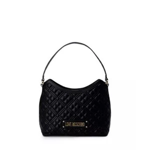 LOVE MOSCHINO WOMEN'S HANDBAG BAG BORSA QUILTED PU NERO JC4023PP1FLA0 - Picture 1 of 1