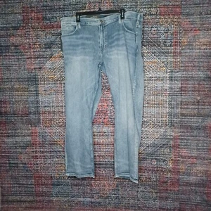 Jeans plateados para hombre lavado medio desgastado Eddie relajado cónico 42x30 nuevos con etiquetas - Imagen 1 de 11