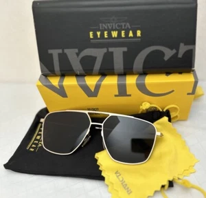 Invicta Sunglasses Unisex Aviator Gold Metal Frame I 22313 DNA 09 60 Mint n Box - Picture 1 of 7