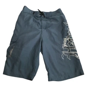 Tony Hawk Board Shorts Size 26 Blue Spell Out Print Lined Boys Swim - Picture 1 of 10