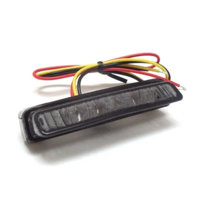 LED Mini Rücklicht Bremslicht Blade Schwarz Glas getönt E-geprüft Motorrad Quad - Bild 1 von 4