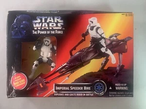 Star Wars Imperial Speeder Bike Power of the Force POTF Red Card 1995 - Picture 1 of 2
