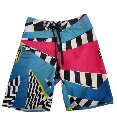 Volcom Boys 26/12 Dusty Payne Mod Boardshorts Surf Swim Zip Pocket Drawstring - Image 1 of 4