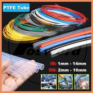 PTFE Tube Tubing Pipe ID 1mm - 14mm OD 2mm-16mm High Temp Resistance Air Hose - Picture 1 of 42