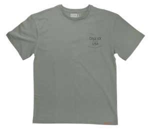 CASE XX Knives Tang Stamp Series 41160 Asphalt Gray Cotton Small Pocket T-Shirt - Picture 1 of 2