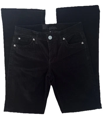 Vintage Y2K Kut From The Kloth Womens Black Corduroy Flare Leg Pants Retro Sz 4 - Image 1 of 4