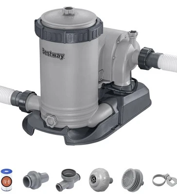 Bestway 2,500 Gal Filter Pump Set for Above Ground Outdoor Swimming Pools 58392E - Image 1 of 4