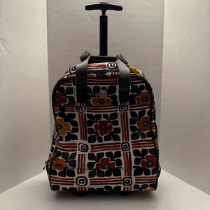 Brighton Luggage Rolling Weekender Suitcase Bag Bold FLORAL Carry On W/Wheels - Picture 1 of 19