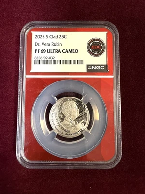 2025 S NGC PF69 UCAM -  Dr Vera Rubin 25c US Coin#DG29 - Image 1 of 2
