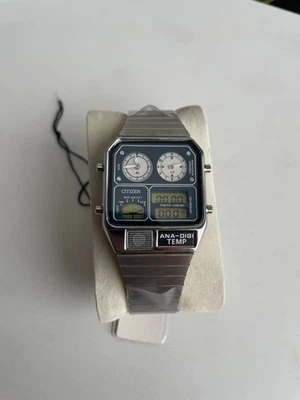 Reloj Hombre Citizen Ana-Digi Temp Cal 8988 Analógico Digital Plateado Azul CON ETIQUETAS Foto 1 de 4