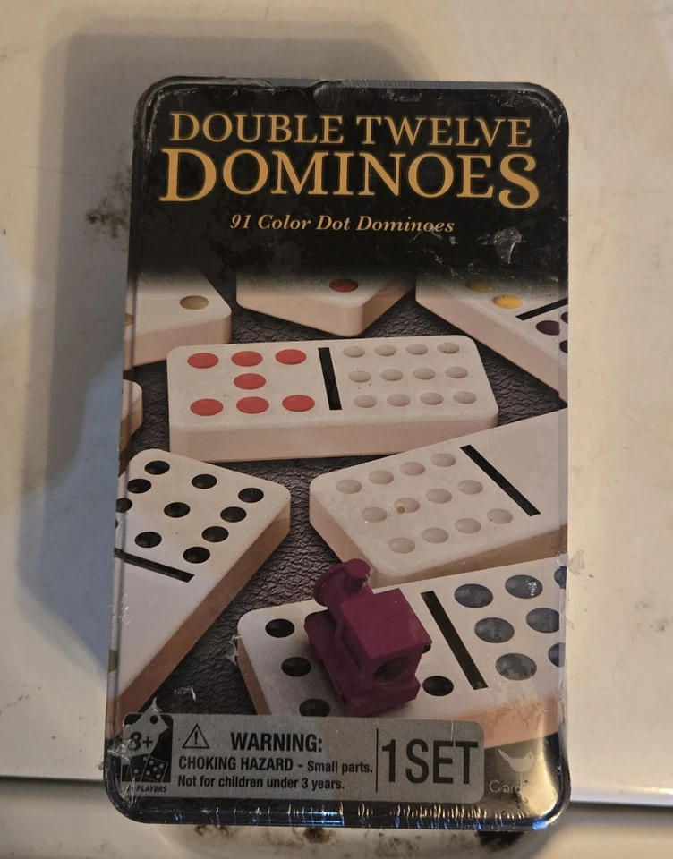 Dominó Cardinal Doble 12 Colores Punto en Lata Coleccionista Foto 1 de 1