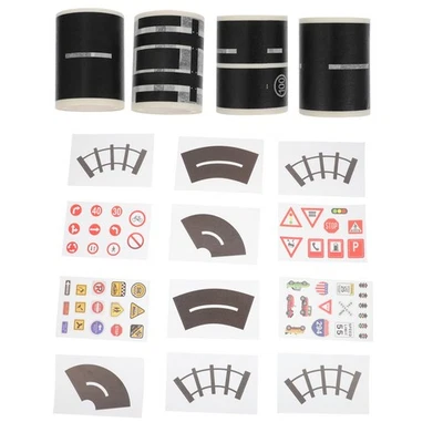 16pcs Railway Train Washi Tape DIY Road Traffic Adhesive Tape Sticker Decor - Image 1 of 4