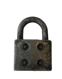 Vintage antikes Edwards Metall Vorhängeschloss OHNE Schlüssel - Bild 1 von 8