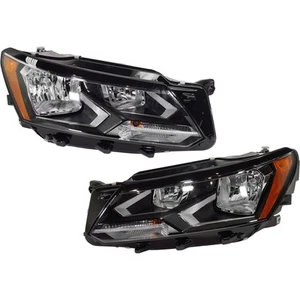 Halogen Headlight Set For 2016-2019 Volkswagen Passat Driver and Passenger Side - Picture 1 of 12