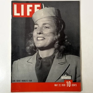 Life Magazine Vintage May 22 1939 Girl Guide World’s Fair Old 30’s WWII-Era Ads - Picture 1 of 12