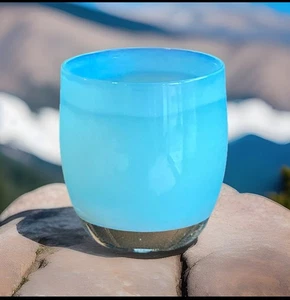 Glassybaby Kerzenhalter Light Blue Ocean? Mittelmeer Wasser mundgeblasen USA - Bild 1 von 3