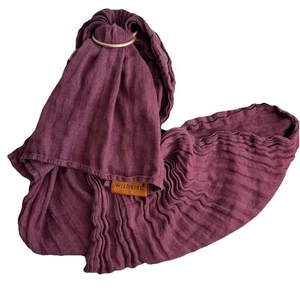 Wildbird Ring Sling Baby Carrier 100% Linen Purple Plum Excellent Condition - Picture 1 of 4