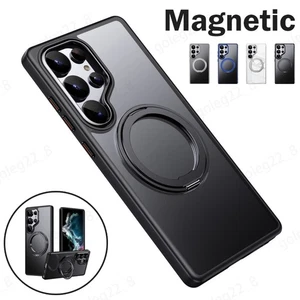 Phone Case For Samsung Galaxy S25 Ultra S24 S23 Magnetic MagSafe Holder Cover - Picture 1 of 22