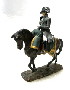 Estatuilla vintage de metal Napoleón Bonaparte montada a caballo 1/30 - Imagen 1 de 7