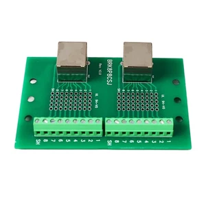 RJ45 Ethernet Connector Board Dual Network Port Input Screw Termina NEW - Afbeelding 1 van 12