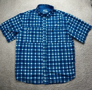Silver Bait Herren Kurzarm belüftet Mesh Gr. L blau weiß kariert Angeln Hemd EUC - Bild 1 von 18