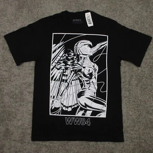 Wonder Woman 84 Shirt Adult Medium Black Solid Graphic Tee DC Super Hero NWT - Picture 1 of 9