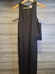 Helmut Lang Women's Long Silk Dress Tag Size 6 / M 12-14 BLACK - Picture 1 of 18