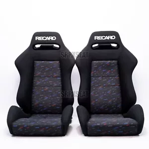 【1 PAIR】AUTHENTIC RECARO SR2 JZA80 CONFETTI Very Good Condition - Picture 1 of 13