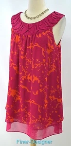 CAbi #999 Origami Tunic Top Blouse chiffon multi layer flowing sleeveless S NEW - Picture 1 of 8