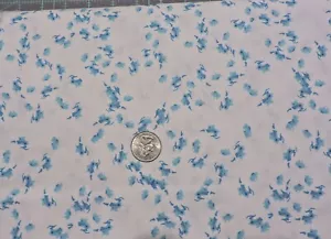 100% Cotton Marcus Fabrics - Blue Abstract Design on White - By the Yard - Picture 1 of 2