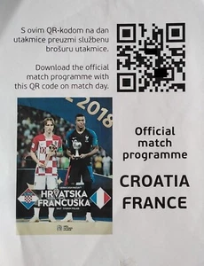Matchday Programm QR Code Nations League 6.6.2022 Kroatien - Frankreich # Split - Picture 1 of 4