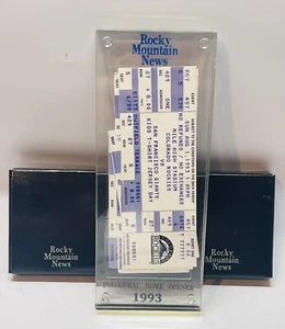 1993 Full Ticket Stub COLORADO ROCKIES Opening Day Inaugural Home Game - Picture 1 of 4