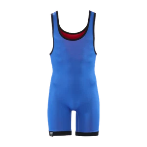 Matman Reversible Wrestling Singlet Men's Boys Standard Royal Blue Red Made USA - Picture 1 of 5