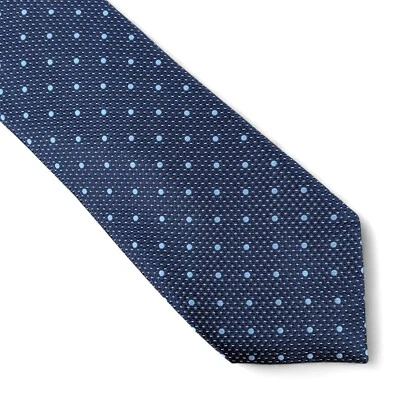 Alfani Men's Marshall Polka Dot Tie Necktie Modern Slim 2 3/4" Navy Blue $55 - Image 1 of 4