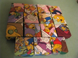 15 x handmade origami paper gift boxes & lids THE SIMPSONS comic strip favours - Picture 1 of 1