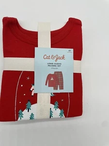 Cat & Jack Girls  PJ/Pajama Set-Pink Unicorn-Believe Christmas holiday Size  4T  - Picture 1 of 2