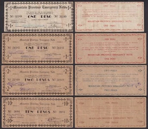 Billetes de 1, 2, 10 pesos de emergencia de Filipinas de Estados Unidos de la Segunda Guerra Mundial - Imagen 1 de 4