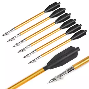 6X Fishing Bolts with Harpoon Steel Point for 50-130lbs Crossbow Fish Hunting - Picture 1 of 6