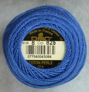 DMC Perle (Pearl) No.8 Cotton 10g Ball 80m Colour 825 DARK BLUE - Picture 1 of 1