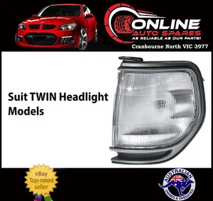 Front Corner Park Light LEFT Suit Toyota Landcruiser 80 Series TWIN Light SILVER - Picture 1 of 2