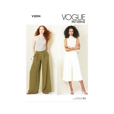 Vogue Schnittmuster V2094 - Hose - Damenhose mit Bundfalten - Bild 1 von 4