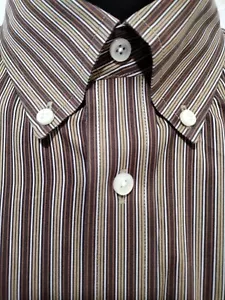 Daniel Cremieux Dress Striped Men's Long Sleeve Button Up Shirt Size L Pre-Owned - Picture 1 of 17