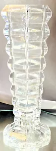 Glass/Crystal? Hexagon Vase That Turns Over And is A Tapered Candle Holder - Picture 1 of 24