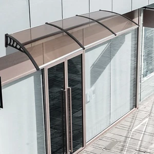 Brown 10ft Wide Eaves Canopy Awning, Rain, Snow, Sun, Shade Cover Easy Assembly - Picture 1 of 20