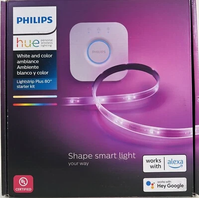 Tira de luz blanca y ambiente de color PHILIPS HUE 555342 -6 pies - con envío y devolución sin puente Foto 1 de 3