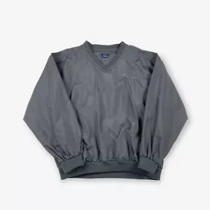 Vintage IZOD Embroidered Windbreaker Jacket Black Large - Picture 1 of 4