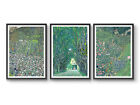 Flowers & Trees by Gustav Klimt, Set of 3 Expressionism Landscape Wall Art